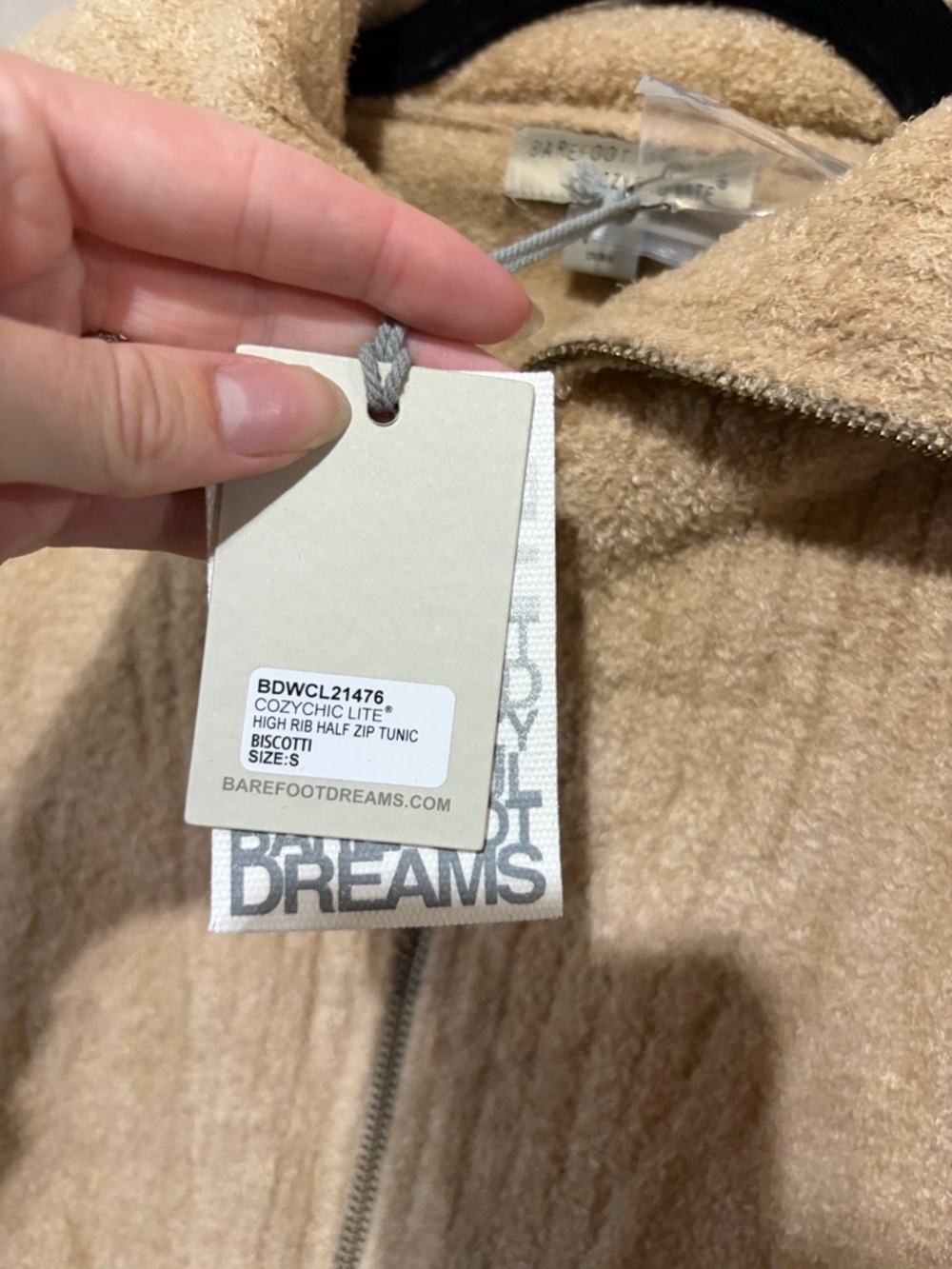 Barefoot dreams high ribbed half zip tunic - Picture 3 of 4